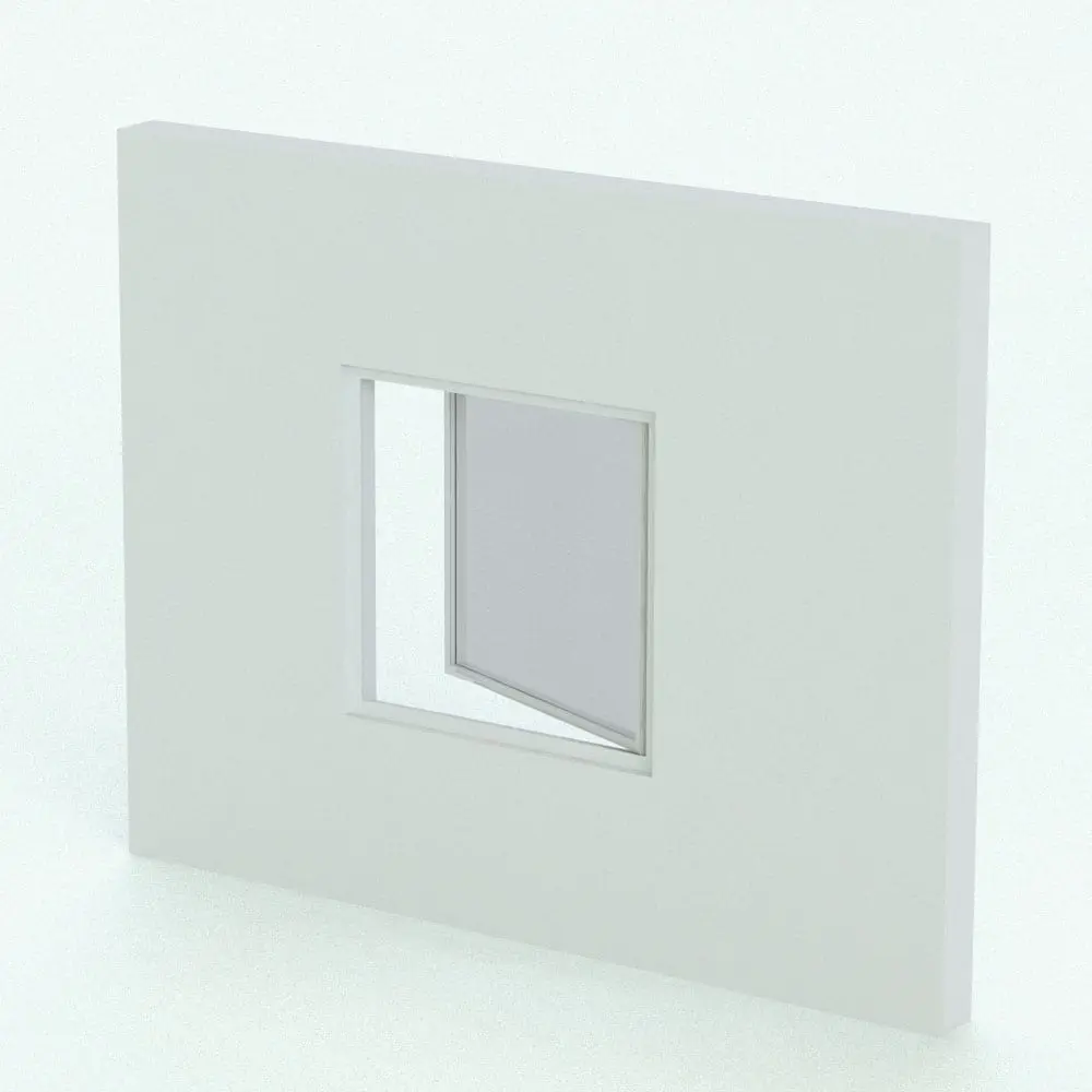 Revit Family / 3D Model - Casement Revit Window Family - T450N Perspective Casement Revit Window Family in 3D and rendered in black and white (ambient occlusion style) to show the details better. Ideal for modern and contemporary interior design projects, this Revit family comes packed with parameters to seamlessly blend it into your projects. And the best part is that it belongs to our FREE Revit families category, so go ahead and download this Revit window family today. No credit card required.