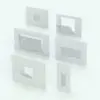Hopper Revit Window Family shown in different sizes and configurations to showcase its parametric flexibility. This Revit family allows you to change the overall dimensions, the materials, the opening percentage and even the position of the window within the wall. Don't wait any longer and add this Revit window family to your cart today.
