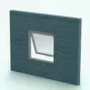 XL Awning Revit Window Family - T600N rendered in a light colored material an inserted into a teal colored wall. This awning Revit window is fully parametric and easy to use in your projects. While the window in 3D can open and close, the representation in 2D views follows the correct architectural representation for windows. Don't wait any longer and get this Revit window family now to simplify your workflow and take your renders to the next level.