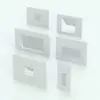 Awning Revit Window Family shown in different sizes and configurations to showcase its parametric flexibility. This Revit family allows you to change the overall dimensions, the opening percentage, the materials and even its position within the wall. Don't wait any longer and get this Awning Revit Window Family today.