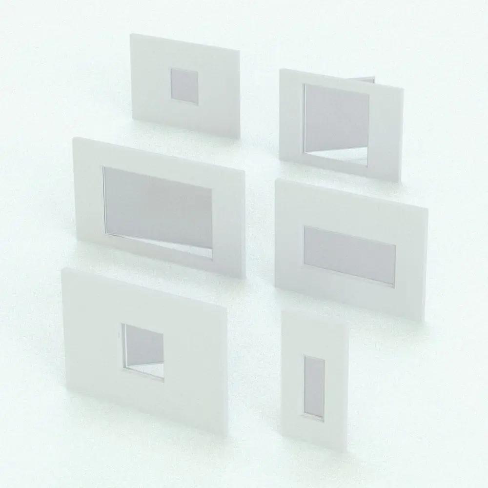 Revit Family / 3D Model - Casement Revit Window Family - T600N Variations Casement Revit Window Family shown in different sizes and configurations to showcase its parametric flexibility. This Revit family allows you to change the overall dimensions, the opening percentage, the materials and even its position within the wall for maximum customization. Don't wait any longer and add this Revit window family to your cart today.