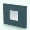 Fixed Revit Window Family embedded in a teal colored wooden wall and rendered in a gray colored metallic frame finish. This Revit family is fully parametric, very easy to use and ready to render. Just load it into your project, set the overall dimensions and hit the render button for immediate results. Don't let this opportunity go by and add this Fixed Revit Window Family to your cart today since it's completely FREE!