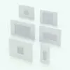 Fixed Revit Window Family shown in different sizes to showcase its parametric versatility. Ideal for residential, commercial or hospitality projects, this Revit window family will allow you to change not only the overall dimensions, but also the materials and even its position within the wall. And the best part is that it belongs to our FREE Revit families category, so download this Revit window family and start using it today.