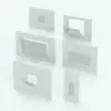 Hopper Revit Window Family shown in different sizes and configurations to showcase its parametric flexibility. This Revit family allows you to change not only the overall dimensions, but also the materials, the opening percentage and even the position within the wall for full customization. Download this Revit window family today and start using it in all your projects.