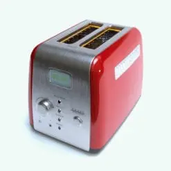 Red Toaster 3D Model - Revit Family in 3D and rendered in full color in Vray. This Revit family is intended to be rendered in Vray in Revit using the included VRMESH and VRSCENE files. If rendered without Vray, the toaster will look faceted.