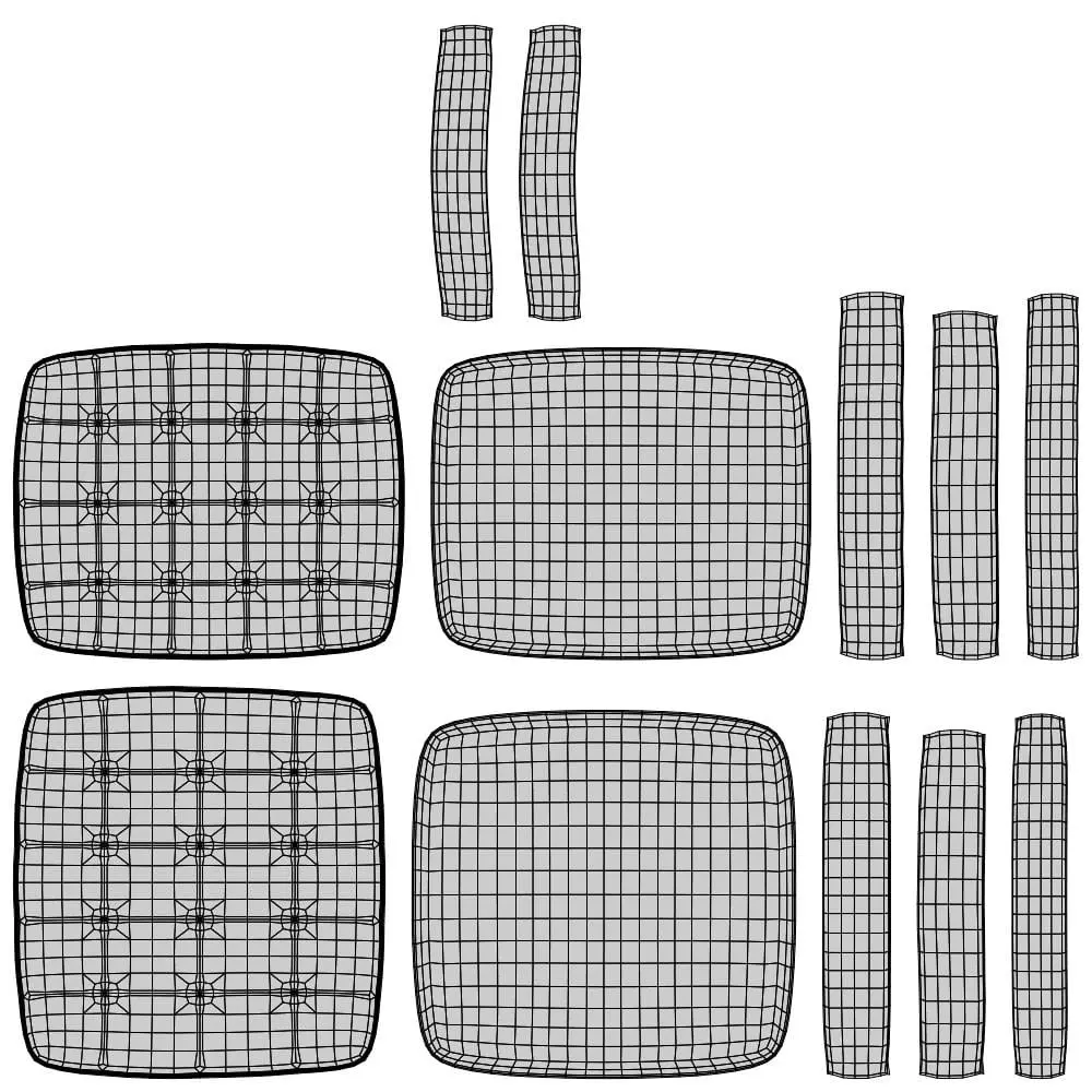 Revit Family / 3D Model - Barcelona Chair UV's 1 Revit Family / 3D Model - Barcelona Chair UV's 1