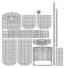 Revit Family / 3D Model - Quad Door Modern Refrigerator Freezer UV's 3