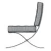 Barcelona Chair 3D Model - Revit Family side view where you can see the clean topology in 3D. Whether you are looking for a complement for your render of a focal point in your project, this chair 3D model (which also includes a Revit chair family version) will make your projects stand out in just a few clicks. Get it today... It's FREE.