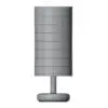 Contemporary Cylindrical Table Lamp 3D Model in front/side view and displayed in wireframe to visualize its clean topology. This lamp 3D model was created with the highest standards in the industry to ensure professional looking renders and projects. Don't let this opportunity go by and add this Contemporary Cylindrical Table Lamp 3D Model to your cart today.