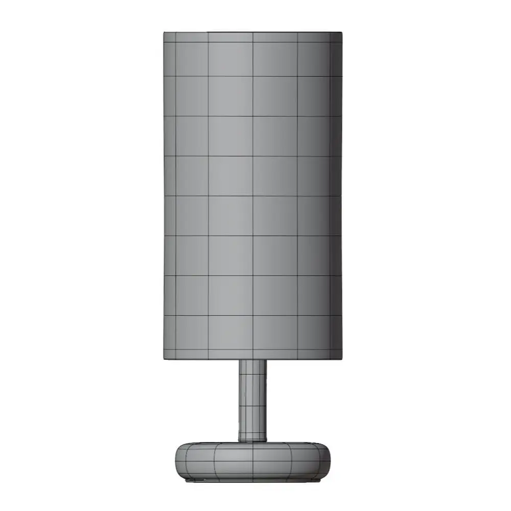 Revit Family / 3D Model - Contemporary Cylindrical Table Lamp 3D Model Front/Side View Contemporary Cylindrical Table Lamp 3D Model in front/side view and displayed in wireframe to visualize its clean topology. This lamp 3D model was created with the highest standards in the industry to ensure professional looking renders and projects. Don't let this opportunity go by and add this Contemporary Cylindrical Table Lamp 3D Model to your cart today.