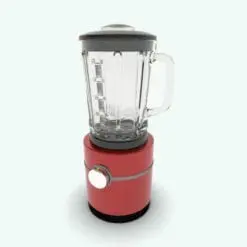 Cylindrical Kitchen Blender 3D Model + Revit Family in 3D and rendered in Vray using a red metallic finish and black and silver accents. This kitchen blender 3D model comes in a Revit blender family option as well, but this family is intended to be used with Vray (vrmesh, vrscene) for best results. While it also renders in regular Revit, the result will look faceted. Don't wait any longer and add this Cylindrical Kitchen Blender 3D Model + Revit Family to your cart today.