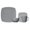 Dual Tone Tableware 3D Model in front view and rendered in wireframe to showcase its clean lines and topology. This tableware 3D model set was modeled using the highest industry standards to provide you with a professional model that will make your projects stand out. Don't wait any longer and add this tableware 3D model to your cart today.