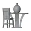 Modern High Dining Table 3D Model in front view and rendered in gray wireframe to show the topology. This table 3D model is professionally built, easy to use and ready to render. Just load it into your project, load the provided textures and hit the render button for instant results. Don't let this opportunity go by and add this Modern High Dining Table 3D Model to your cart today.