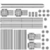 Revit Family / 3D Model - Modern Metal Base Dining Set UV's 4
