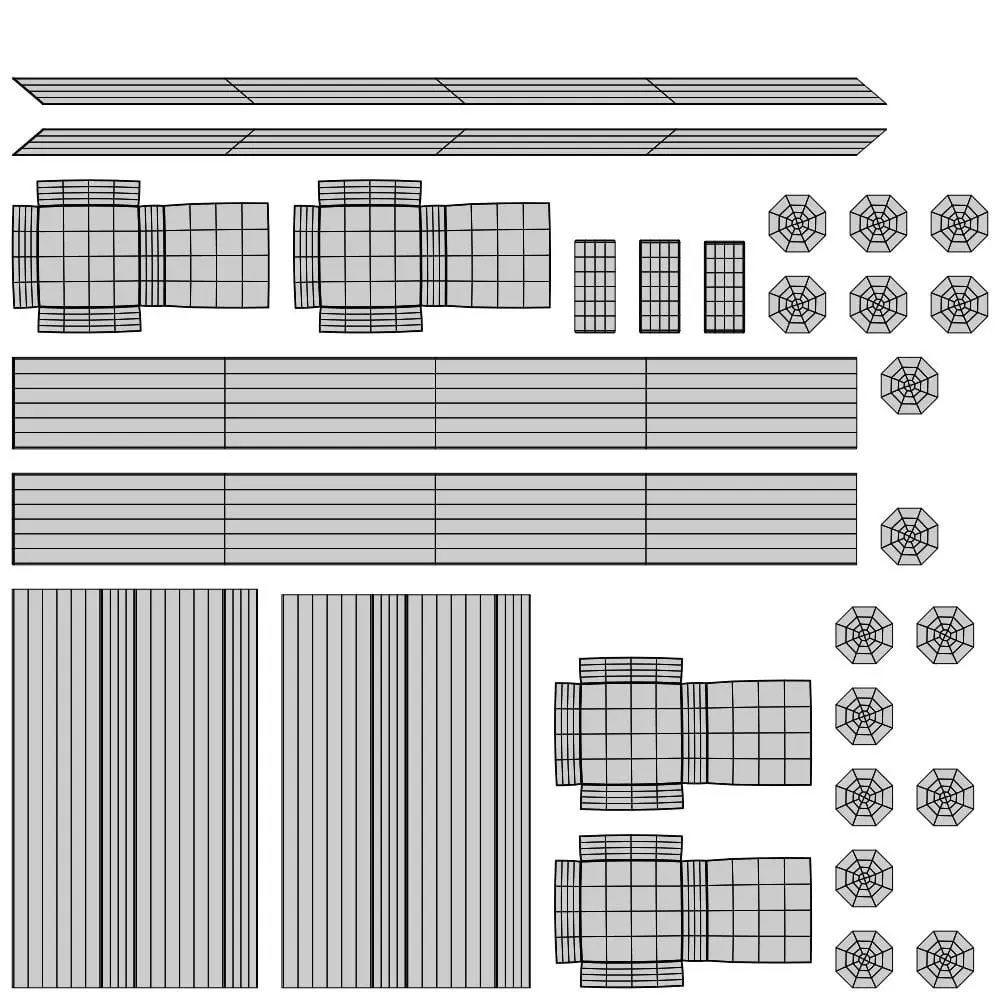 Revit Family / 3D Model - Modern Metal Base Dining Set UV's 4 Revit Family / 3D Model - Modern Metal Base Dining Set UV's 4