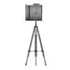 Modern Tripod Standing Lamp 3D Model in side view and rendered in wireframe mode to show the topology better. Whether you need a complement for your project or a statement piece in your renders, this high-quality standing lamp 3D model will take your renders to the next level. Get it today and see for yourself.