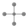 Radial Modern Chandelier 3D Model in top view and rendered in wireframe mode. Whether you need a complement for your project or a statement piece in your render, this chandelier 3D model is the perfect solution to making your spaces look amazing.
