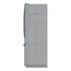 Refrigerator With Bottom Freezer 3D Model in side view and rendered in wireframe style to showcase its clean topology. This model was built using the highest standards in modeling, texturing and UV mapping in the industry. Don't wait any longer and get this refrigerator freezer 3D model today.