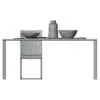 Sleek Dining Table 3D Model in side view and rendered in wireframe mode to showcase the clean and optimized topology of each of the elements included. Ideal for modern and contemporary interior design projects, this sleek dining table 3D model will make your spaces look finished. Get it today and see for yourself.