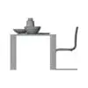 Sleek Dining Table 3D Model in front view and displayed in wireframe mode to showcase the quad topology better. Whether you need a complement for your project or a focal point in your render, this dining table 3D model will elevate your work in just a few clicks.