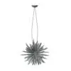 Star Chandelier 3D Model in side view and rendered in gray wireframe to show que quads better. Use this chandelier 3D model in living rooms, bedrooms, offices, hotels, apartments and more to bring elegance and modernity to them.