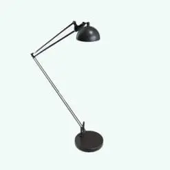 Adjustable Floor Lamp 3D Model in 3D and rendered in Vray with a dark colored metallic finish. This lamp 3D model is ideal for modern and contemporary interior design projects where you need to add a touch of livability. Whether you need a complement to your render or a focal point, this lamp 3D model will elevate your renders to new heights.