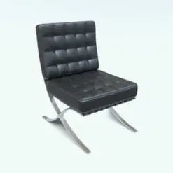 Barcelona Chair 3D Model - Revit Family in 3D and rendered in Vray with a black leather finish and chromed structure. This high quality chair 3D model is carefully crafted with the best industry practices so your 3D renderings and projects look professional and finished. This chair 3D model also includes a Revit chair family version. While it is not a parametric family, it will still look great in your Revit projects. Don't wait any longer and download this Barcelona Chair 3D Model - Revit Family for FREE.