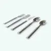 Classic Silverware - Cutlery 3D Model in 3D and rendered in Vray in a stainless steel finish. Whether you need a complement to your render or a focal point in your project, this cutlery 3D model will enhance your project in just a few clicks.