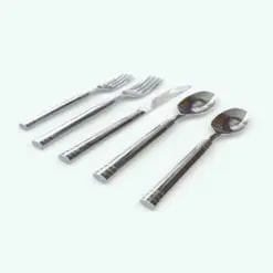 Classic Silverware - Cutlery 3D Model in 3D and rendered in Vray in a stainless steel finish. Whether you need a complement to your render or a focal point in your project, this cutlery 3D model will enhance your project in just a few clicks.