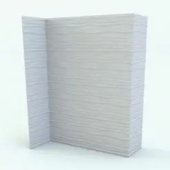 Curves Wall Panels Revit Cladding Family in 3D and rendered in a white finish. Ideal for modern and contemporary interior design projects, this fully parametric, easy to use and ready to render Revit cladding family will elevate your interior designs to new heights in just a few clicks.