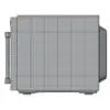 Microwave Oven 3D Model + Revit Family in side view and rendered in wireframe mode to showcase the clean quad topology. Ideal for residential or commercial projects or product visualizations, this high-quality microwave oven 3D model will elevate your renders to new heights in just a few clicks.
