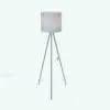 Minimalistic Tripod Standing Lamp 3D Model rendered in Vray with dark colored legs and a white lamp shade. This lamp 3D model even includes the power cable and controls to make it look even more realistic. Don't wait any longer and add this standing lamp 3D model to your cart today.