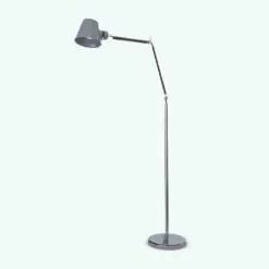 Modern Standing Lamp 3D Model rendered in Vray with a dark chrome material and gray shade. Ideal for residential, commercial or hospitality projects, this standing lamp 3D model will transform your spaces in just a few clicks.