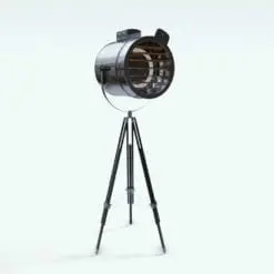 Modern Tripod Standing Lamp 3D Model rendered in Vray with metallic finishes and black accents to add contrast. This standing lamp 3D model is ideal for industrial-themed projects and it will add charm, elegance and warmth to them. Don't let this opportunity go by and add this Modern Tripod Standing Lamp 3D Model to your cart today.