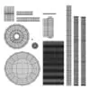 Revit Family / 3D Model - Stainless Steel Stool UV's