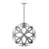 Wooden Sphere Chandelier 3D Model in side view and rendered in wireframe style to showcase the clean and professional quad topology better. Ideal for living rooms, offices, bedrooms, apartments and more, this high-quality and easy to use chandelier 3D model will transform your spaces in just a few clicks.