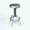 Stainless Steel Bar Stool 3D Model rendered in Vray with a stainless steel finish and black accents. Ideal for bars, kitchens, restaurants and more, this high-quality and easy to use bar stool 3D model will make your projects stand out.