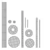 Revit Family / 3D Model - Wooden Sphere Chandelier UV's 3