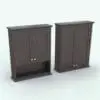 Upper Bathroom Cabinet Revit Family in 3D and rendered in a dark chocolate wood finish and chromed knobs. This Revit family is fully parametric, easy to use and ready to render. Just load it into your project, select the materials (or use the provided ones) and hit the render button for instant results. Don't let this opportunity go by and add this Upper Bathroom Cabinet Revit Family to your cart today.