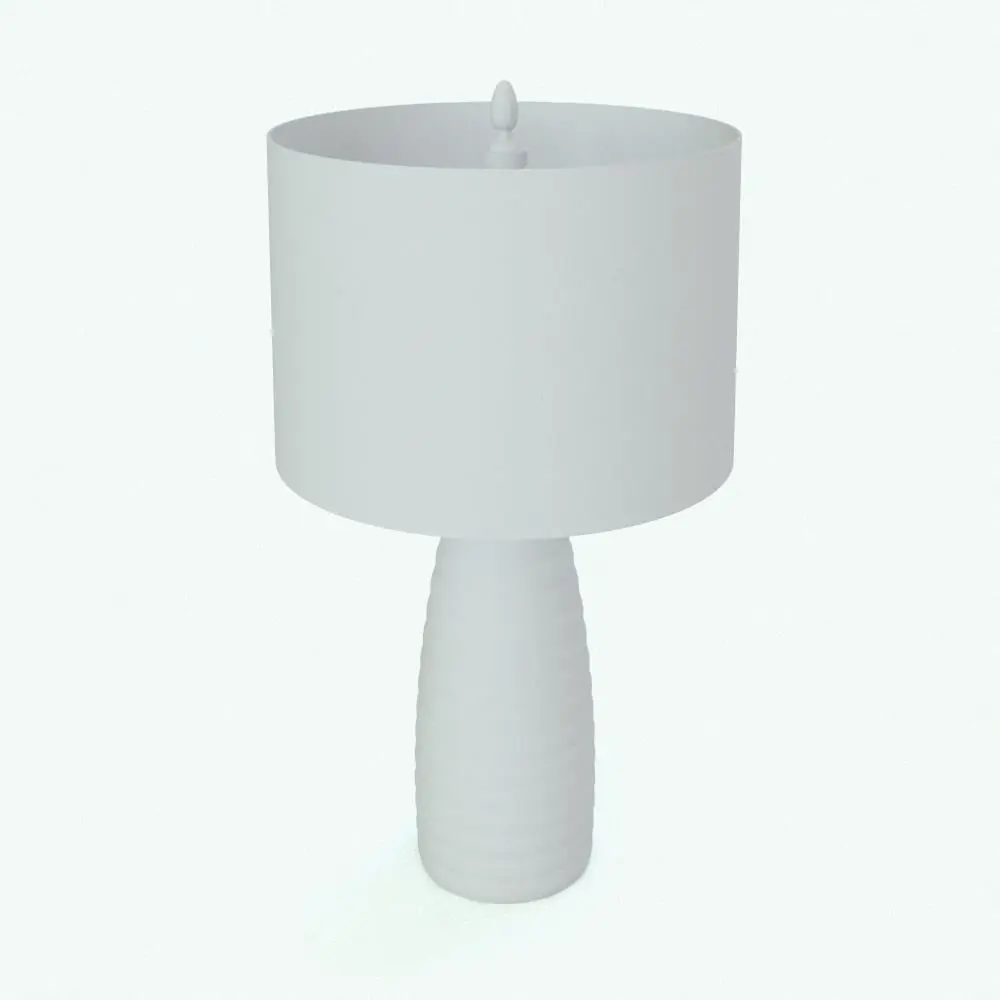 Revit Family / 3D Model - Circular Curved Base Lamp Revit Family Perspective Circular Curved Base Lamp Revit Family in 3D and rendered in black and white (ambient occlusion style) to show the details and shapes better. Ideal for residential, commercial or hospitality settings, this fully parametric lamp Revit family will transform your spaces in just a few clicks.