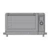 Modern Digital Mini Oven 3D Model + Revit Family in front view and rendered in wireframe mode to showcase its clean topology. Ideal for residential kitchens, restaurants, cafes and more, this high-quality oven 3D model will transform your spaces in just a few clicks.
