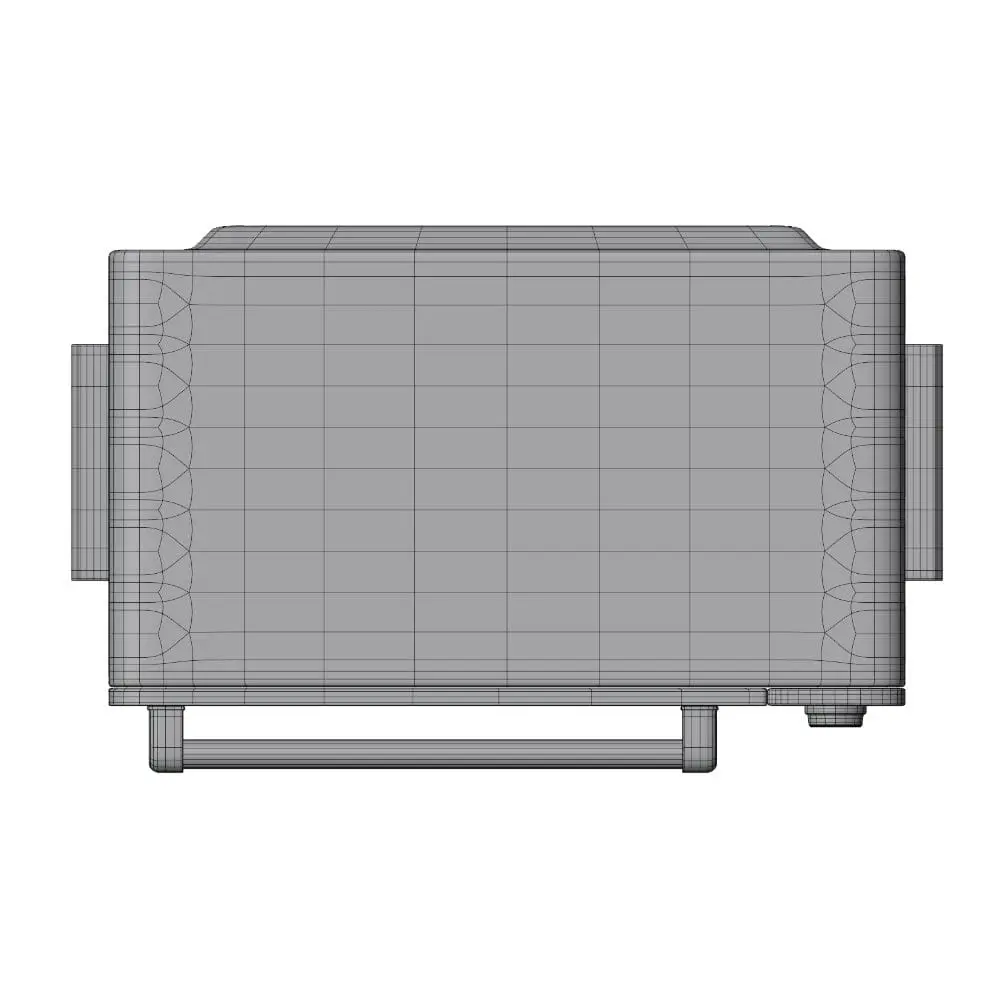 Revit Family / 3D Model - Modern Digital Mini Oven 3D Model + Revit Family Top View Modern Digital Mini Oven 3D Model + Revit Family in top view and rendered in wireframe style to showcase the clean and optimized topology. Whether you need a complement for your project or a statement piece in your render, this high-quality mini oven 3D model will take your renders to the next level.