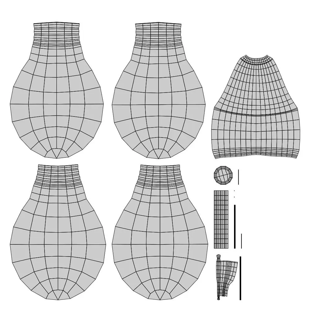 Revit Family / 3D Model - Antique Triple Lamp UV's 3 Revit Family / 3D Model - Antique Triple Lamp UV's 3