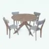 Oak Dining Table 3D Model rendered in Vray with a light colored wood finish and gray fabric textures. This 3d model was crafted with the highest standards in modeling, texturing and UV mapping to make sure this dining table 3D model look professional and photoreal. Don't wait any longer and add this table 3D model to your cart today.