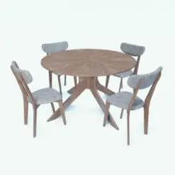 Oak Dining Table 3D Model rendered in Vray with a light colored wood finish and gray fabric textures. This 3d model was crafted with the highest standards in modeling, texturing and UV mapping to make sure this dining table 3D model look professional and photoreal. Don't wait any longer and add this table 3D model to your cart today.