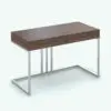 Minimalistic Wood-Steel Revit Desk Family in 3D and rendered in a brown wood colored finish with chromed structure. Ideal for offices, co-working spaces or home offices, this modern and stylish Revit desk family will transform your spaces in just a few clicks.