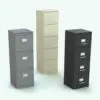 Filing Revit Cabinets Family in 3D and rendered in different metallic colors (gray, tan and black). Ideal for home offices, corporate offices, co-working spaces and much more, this Revit cabinets family will make your spaces look finished and complete.