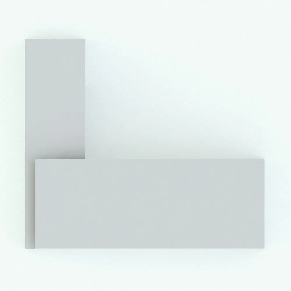 Revit Family / 3D Model - L-Shape Executive Revit Desk Family Top View L-Shape Executive Revit Desk Family in top view and rendered without any materials. Whether you need a complement for your office project or a focal point in your render, this elegant and professional looking Revit desk family will elevate your renders to new heights in just a few clicks.