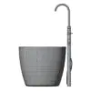 Curved Bathtub 3D Model + Revit Family in side view and rendered win wireframe mode to show its clean topology. Whether you need a complement for your bathroom spaces or a statement piece, this professionally built and ready to render bathtub 3D model will elevate your projects to new heights in just a few clicks.