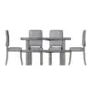 Rustic Dining Table 3D Model With Bench in front view and rendered in wireframe mode to showcase the clean and optimized topology better. Ideal for residential or commercial purposes, this high-quality, easy to use and ready to render dining table 3D model will add a touch of warmth and elegance to your projects.